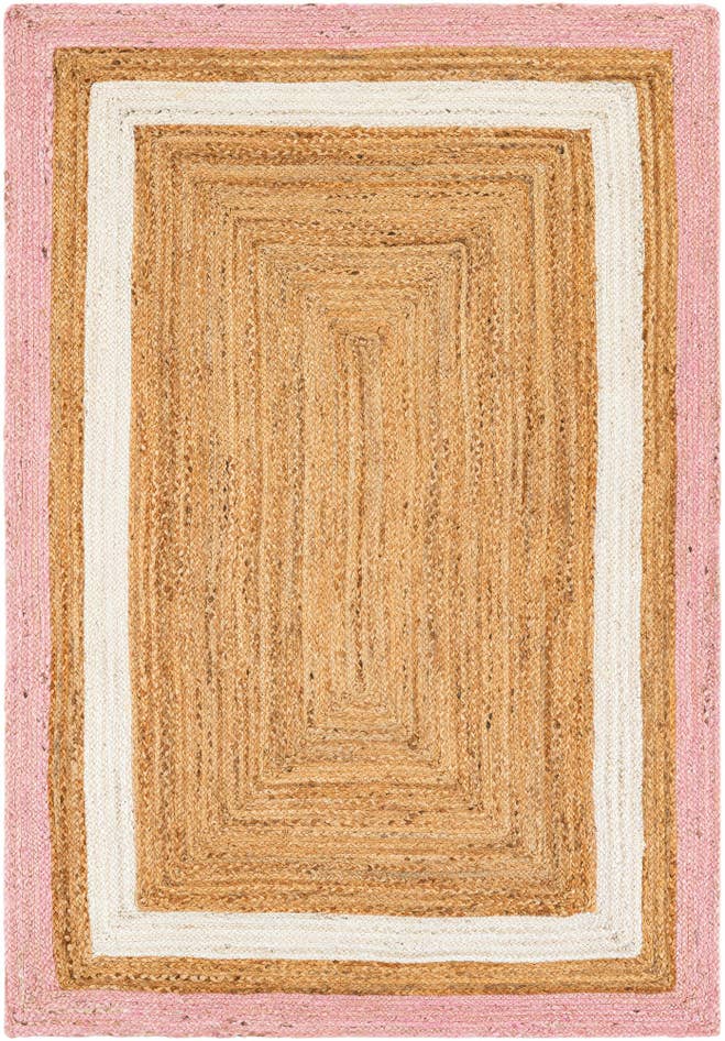 Detail image of 4' 1 x 6' 1 Handmade Braided Jute Rug