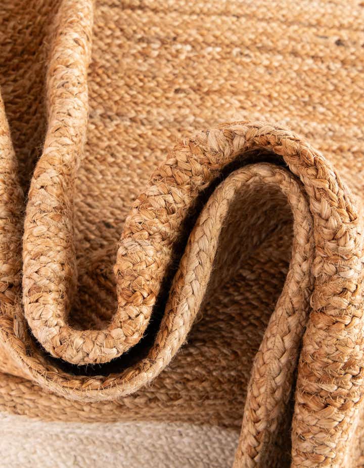 5' 1 x 8' Handmade Braided Jute Rug