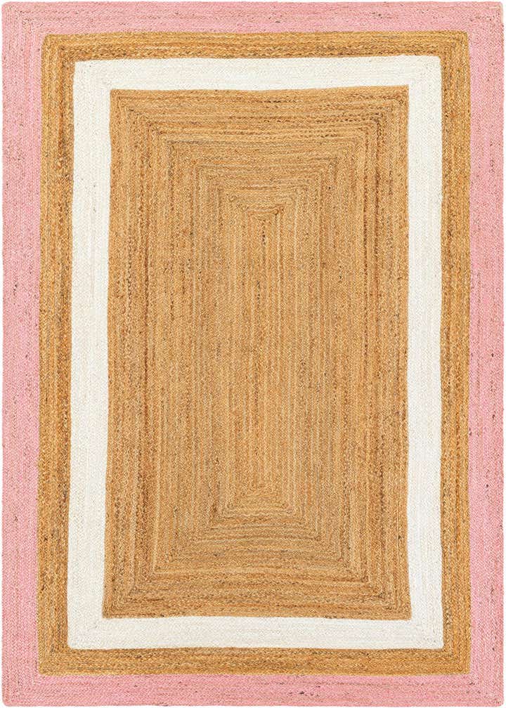 5' 1 x 8' Handmade Braided Jute Rug