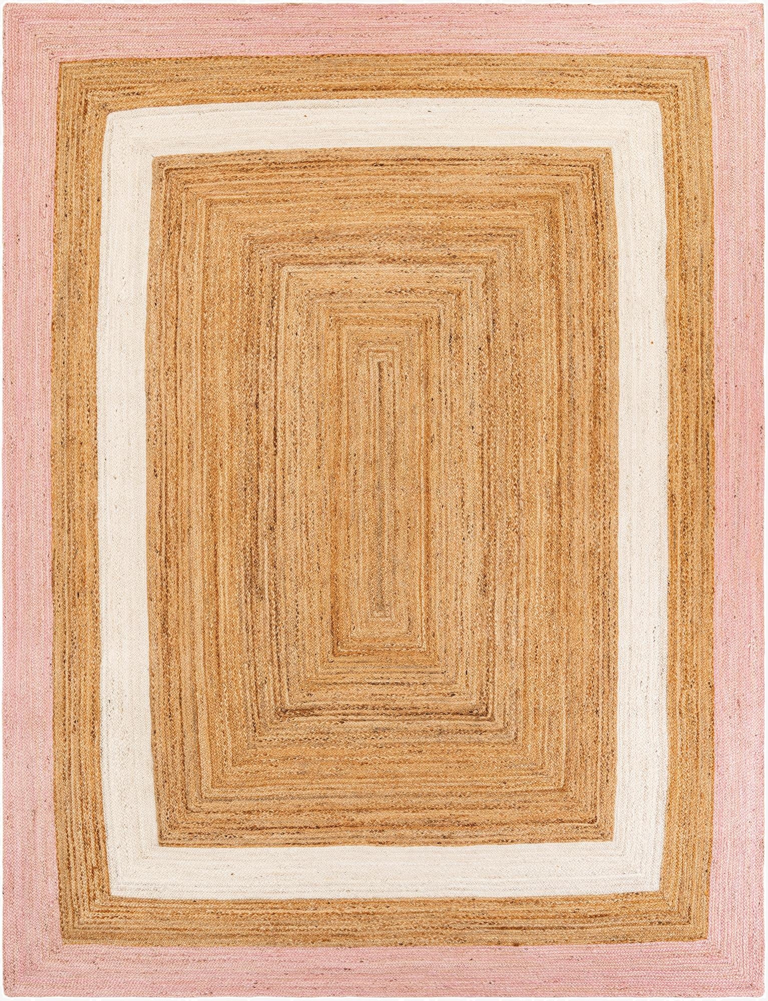 9' x 12'  Hand Braided Jute Rug