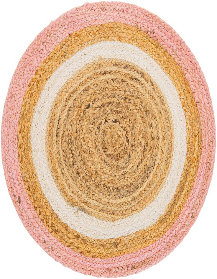 Detail image of 2' x 2'  Hand Braided Jute Round Rug