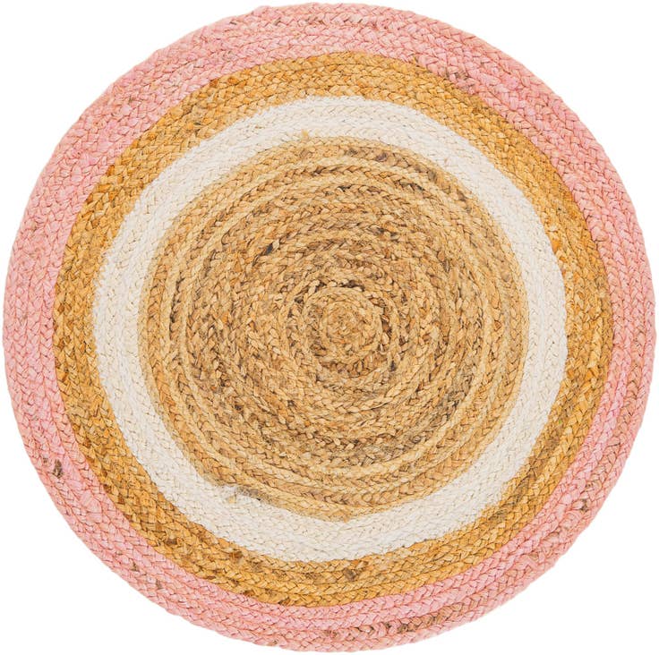 Detail image of 2' x 2' Handmade Braided Jute Round Rug