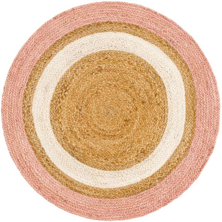 3' 1 x 3' 1 Handmade Braided Jute Round Rug