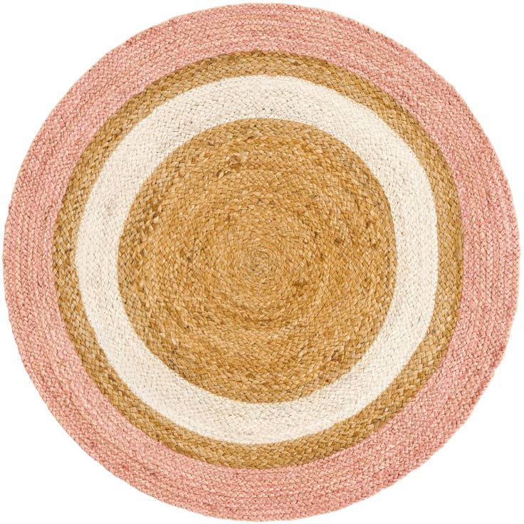 Detail image of 3' 1 x 3' 1 Handmade Braided Jute Round Rug