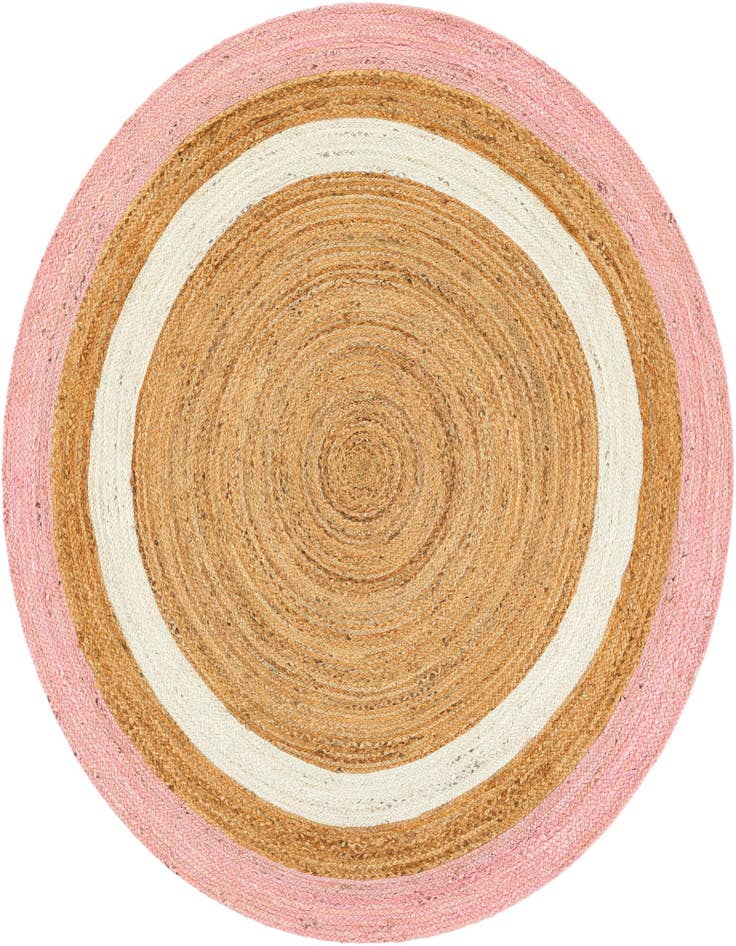 Detail image of 6' 1 x 6' 1  Hand Braided Jute Round Rug