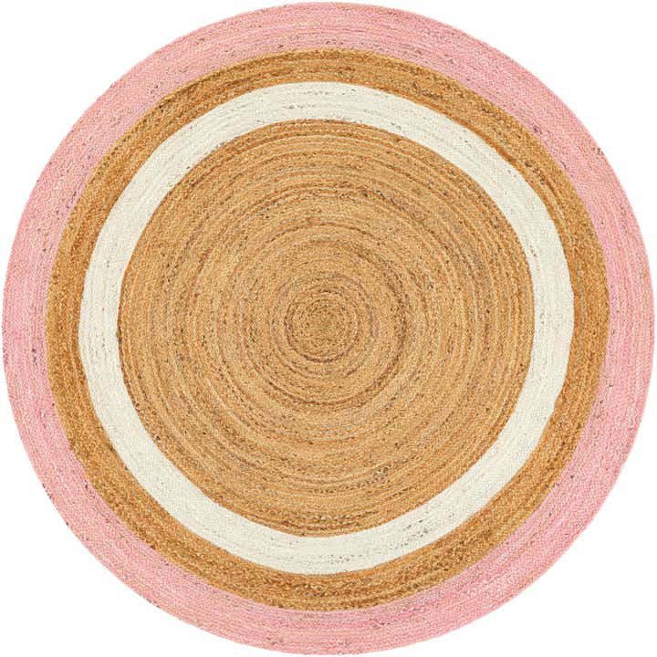 6' 1 x 6' 1 Handmade Braided Jute Round Rug