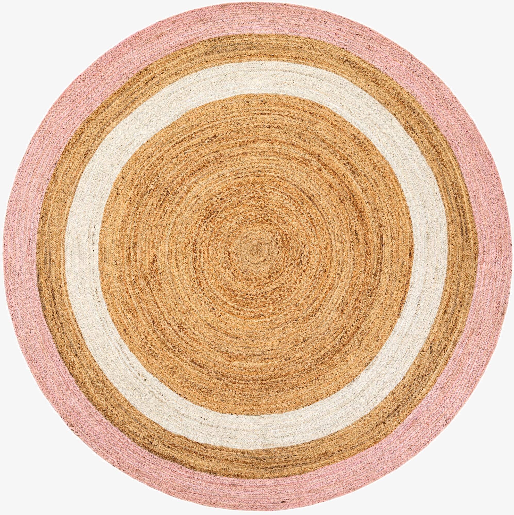 7' 10 x 7' 10  Hand Braided Jute Round Rug