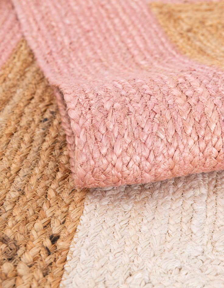 Detail image of 2' 7 x 12' Handmade Braided Jute Runner Rug