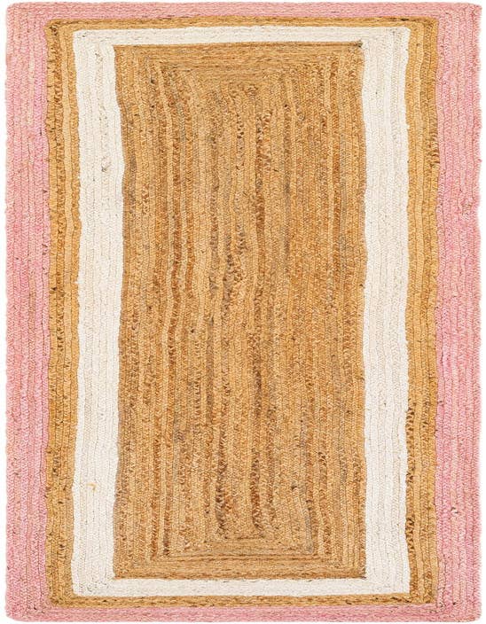 Detail image of 2' x 8'  Hand Braided Jute Runner Rug