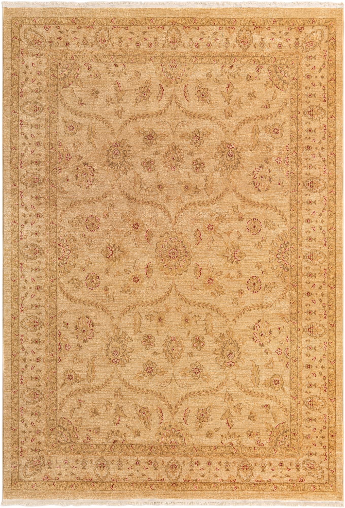 Placerville · Floral medallion rug, cream and beige