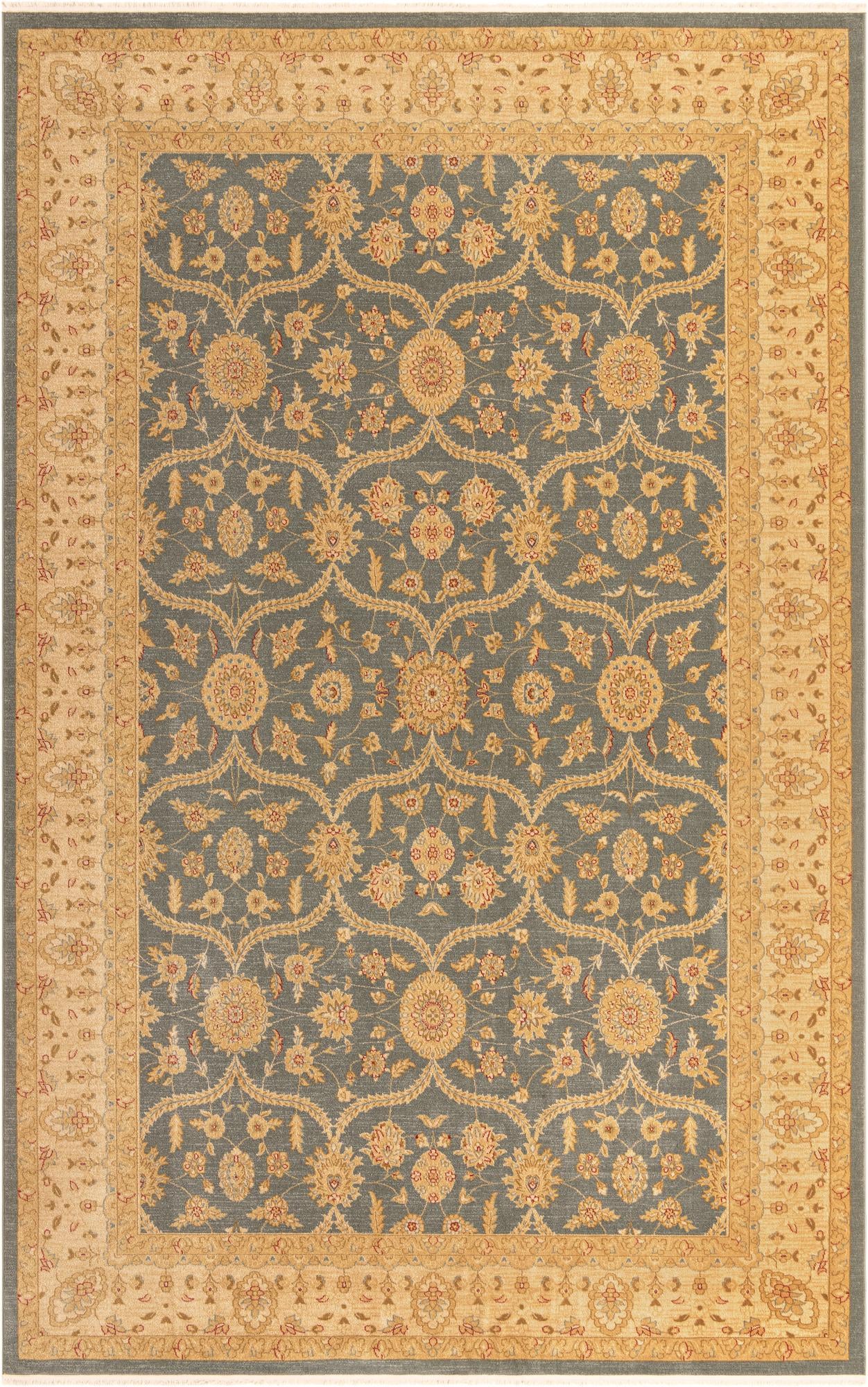Placerville · Floral oriental rug, blue and beige