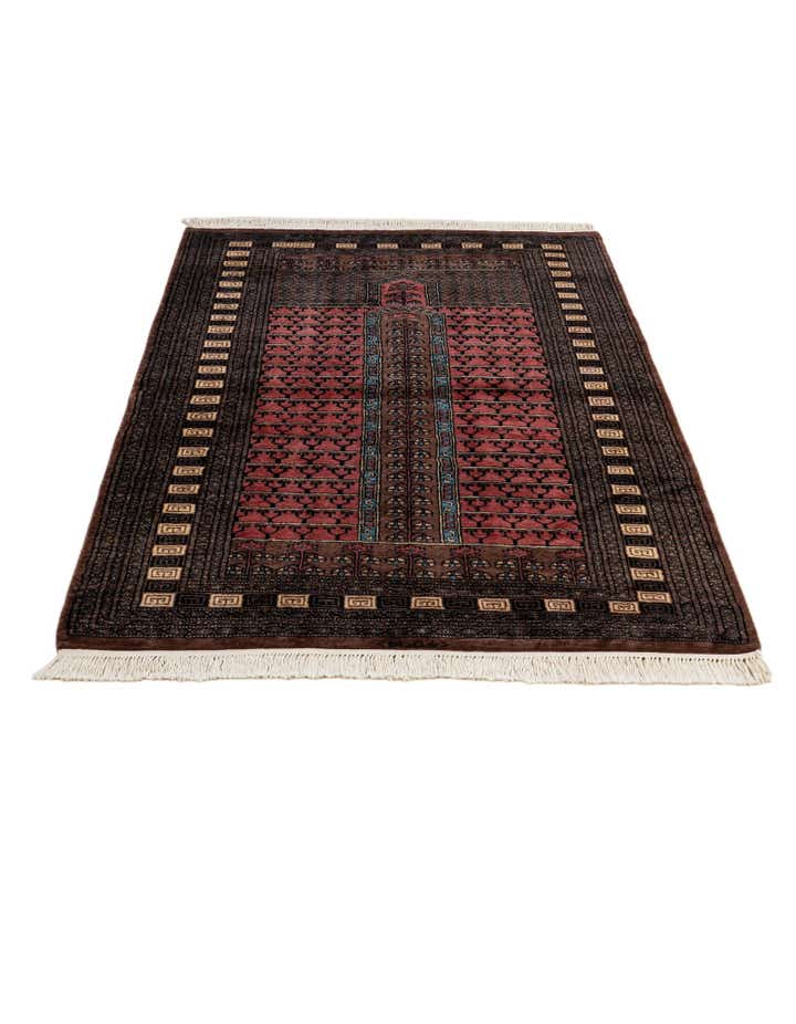 4' 4 x 6' 6 Hand Knotted Bokhara Oriental Wool Rug