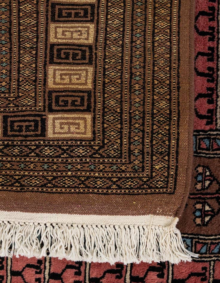 Detail image of 4' 4 x 6' 6  Hand Knotted Bokhara Oriental Wool Rug