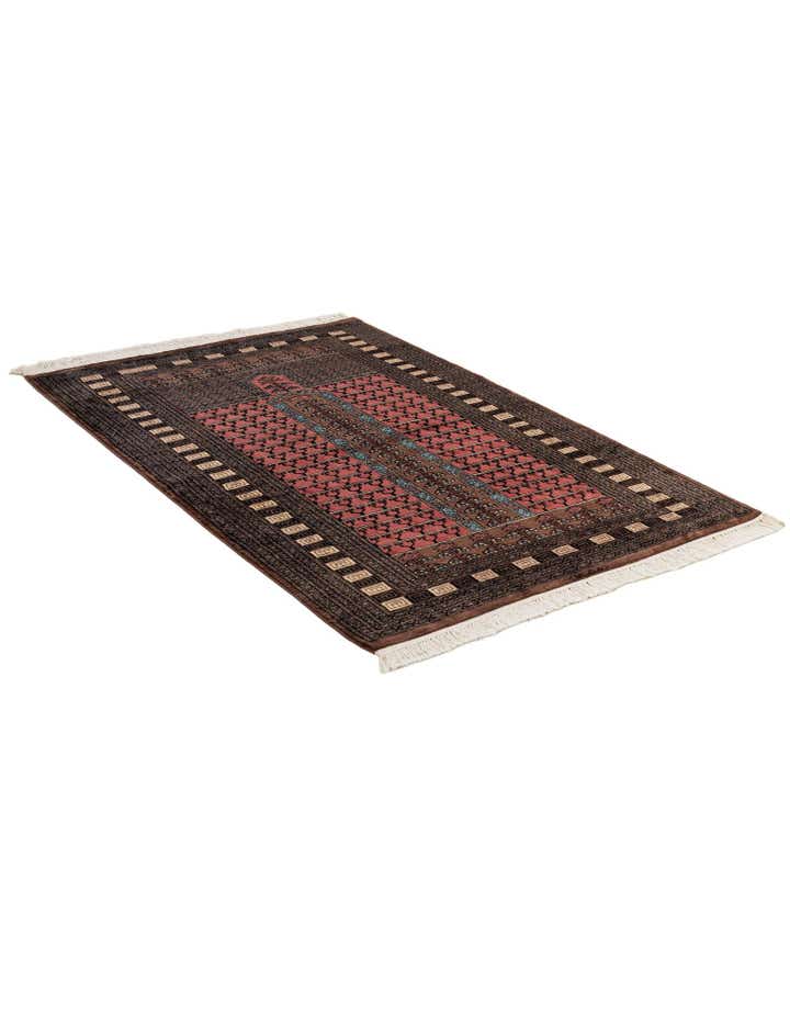 4' 4 x 6' 6 Hand Knotted Bokhara Oriental Wool Rug