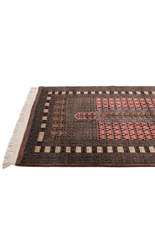 Detail image of 4' 4 x 6' 6 Hand Knotted Bokhara Oriental Wool Rug