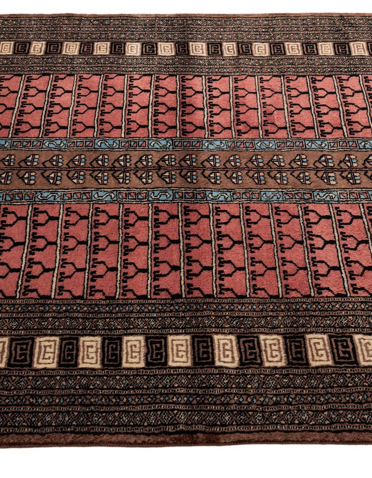 Detail image of 4' 4 x 6' 6  Hand Knotted Bokhara Oriental Wool Rug