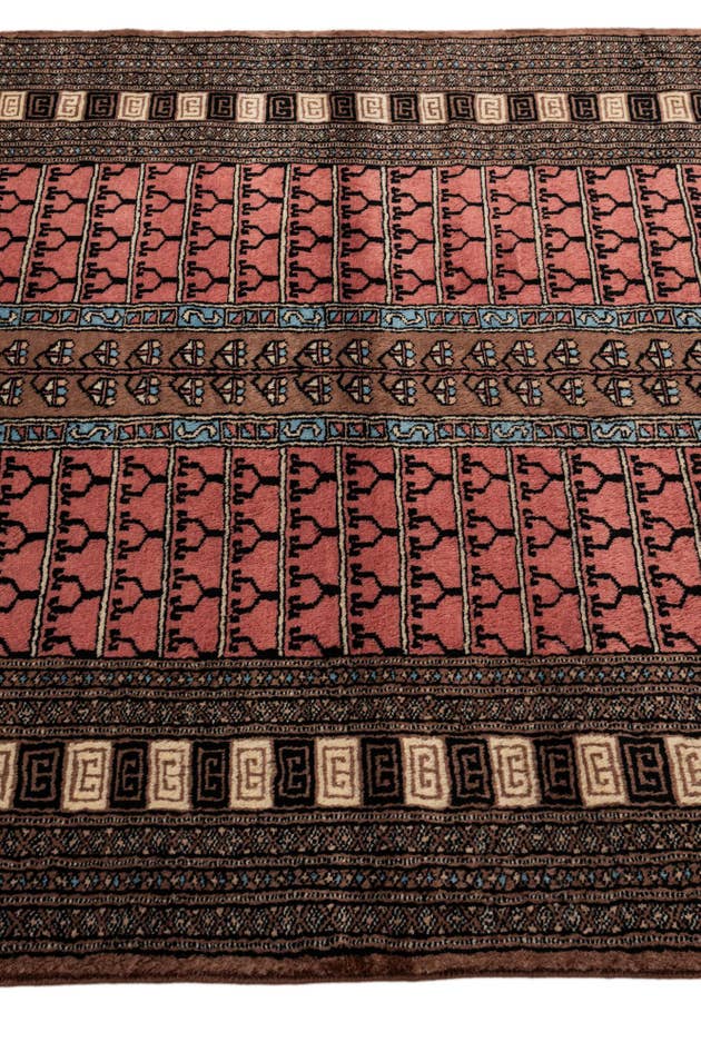 Detail image of 4' 4 x 6' 6 Hand Knotted Bokhara Oriental Wool Rug