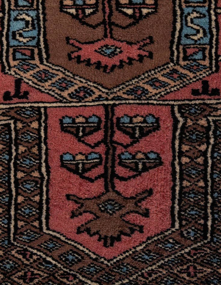 Detail image of 4' 4 x 6' 6  Hand Knotted Bokhara Oriental Wool Rug
