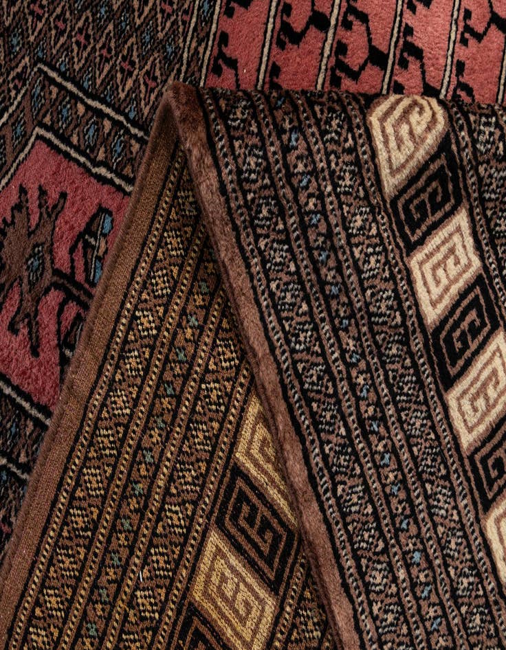 Detail image of 4' 4 x 6' 6  Hand Knotted Bokhara Oriental Wool Rug