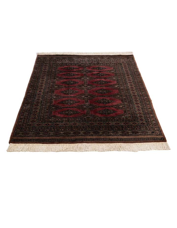 4' 3 x 5' 10 Hand Knotted Bokhara Oriental Wool Rug