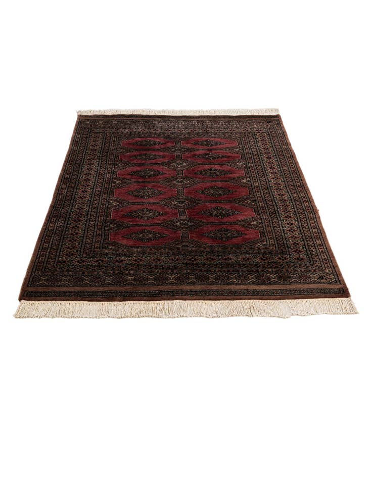 Detail image of 4' 3 x 5' 10 Hand Knotted Bokhara Oriental Wool Rug