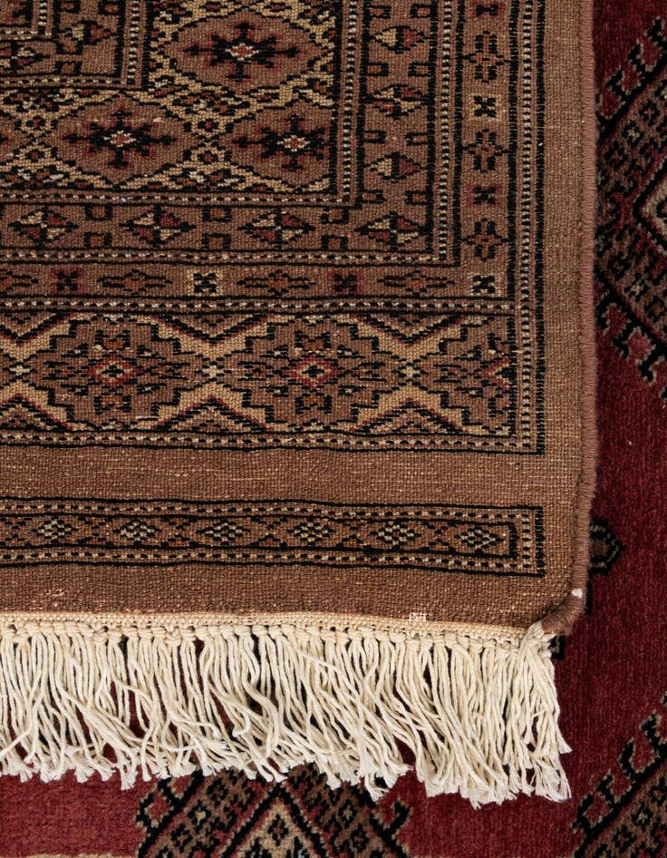 Detail image of 4' 3 x 5' 10  Hand Knotted Bokhara Oriental Wool Rug