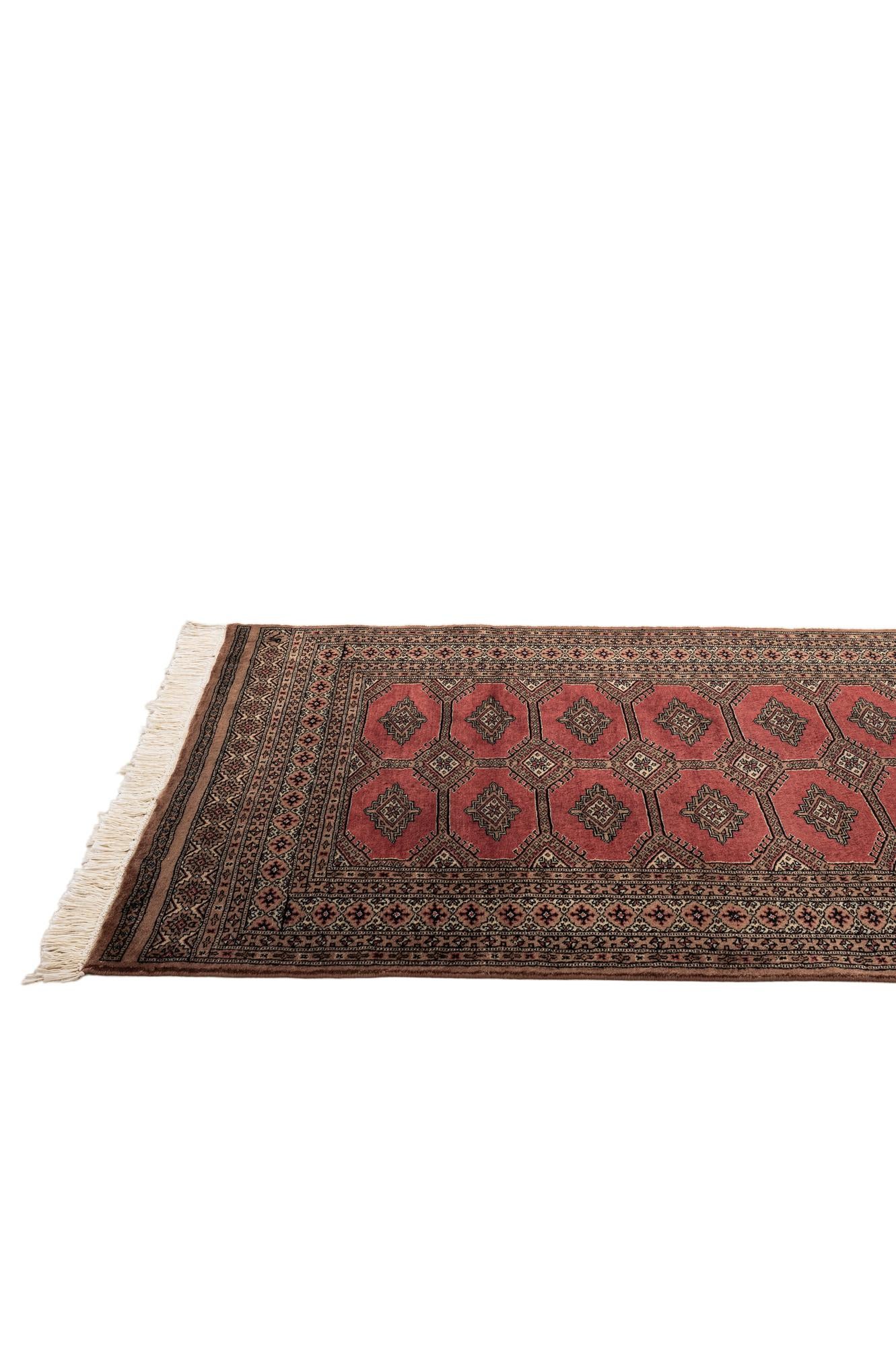 4' 3 x 5' 10 Hand Knotted Bokhara Oriental Wool Rug