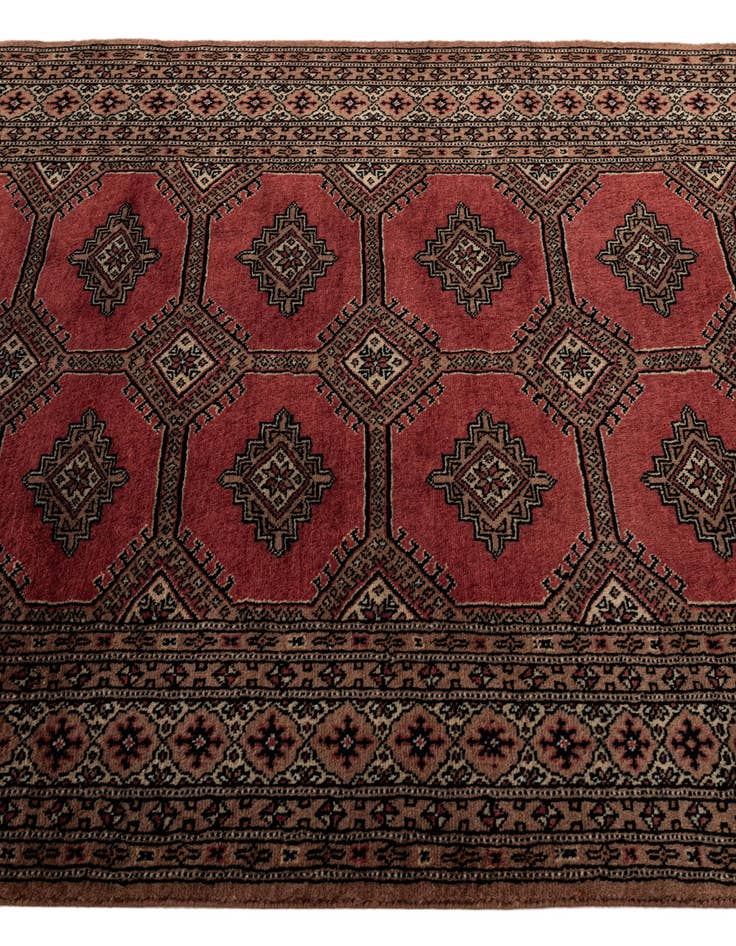 Detail image of 4' 3 x 5' 10  Hand Knotted Bokhara Oriental Wool Rug