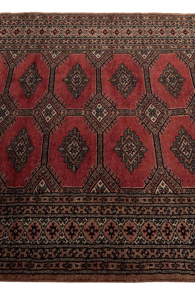 4' 3 x 5' 10 Hand Knotted Bokhara Oriental Wool Rug