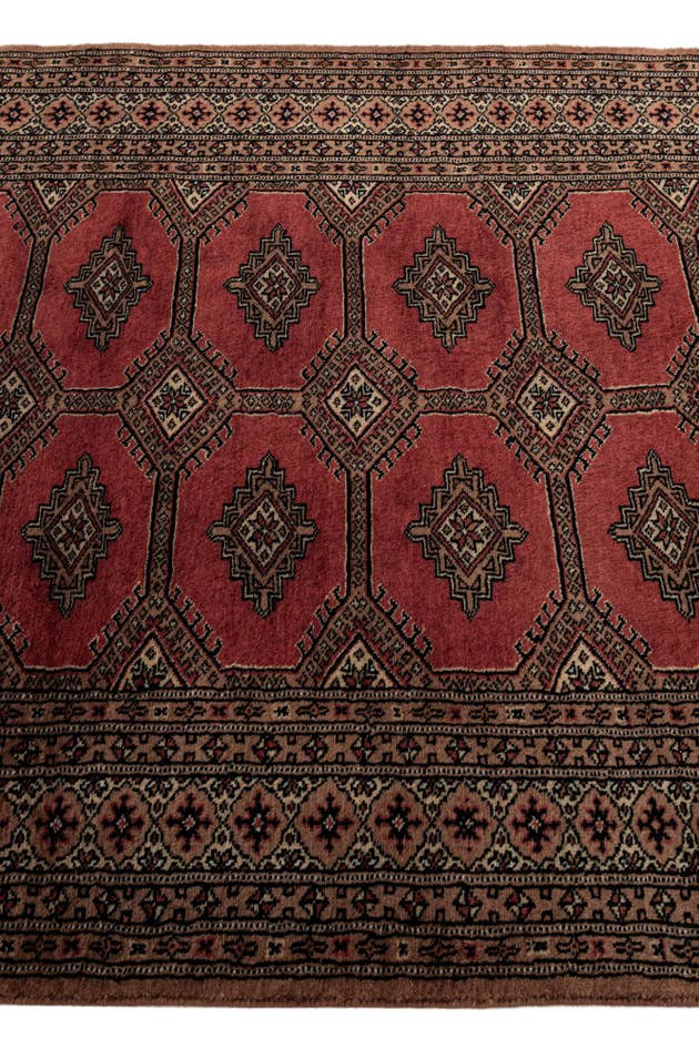 Detail image of 4' 3 x 5' 10 Hand Knotted Bokhara Oriental Wool Rug