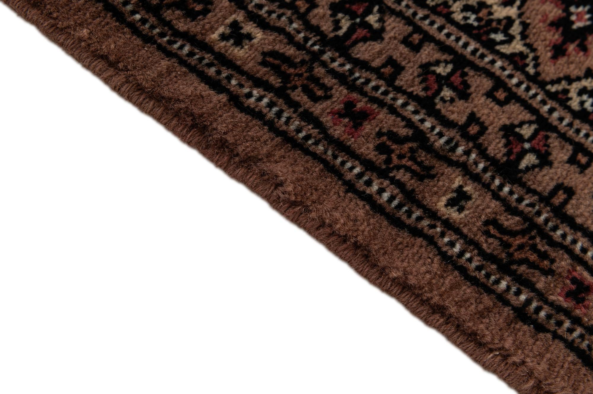 4' 3 x 5' 10 Hand Knotted Bokhara Oriental Wool Rug