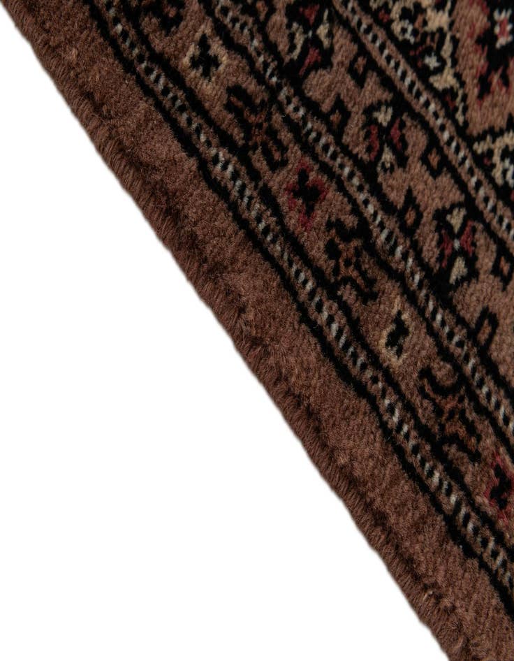 Detail image of 4' 3 x 5' 10  Hand Knotted Bokhara Oriental Wool Rug