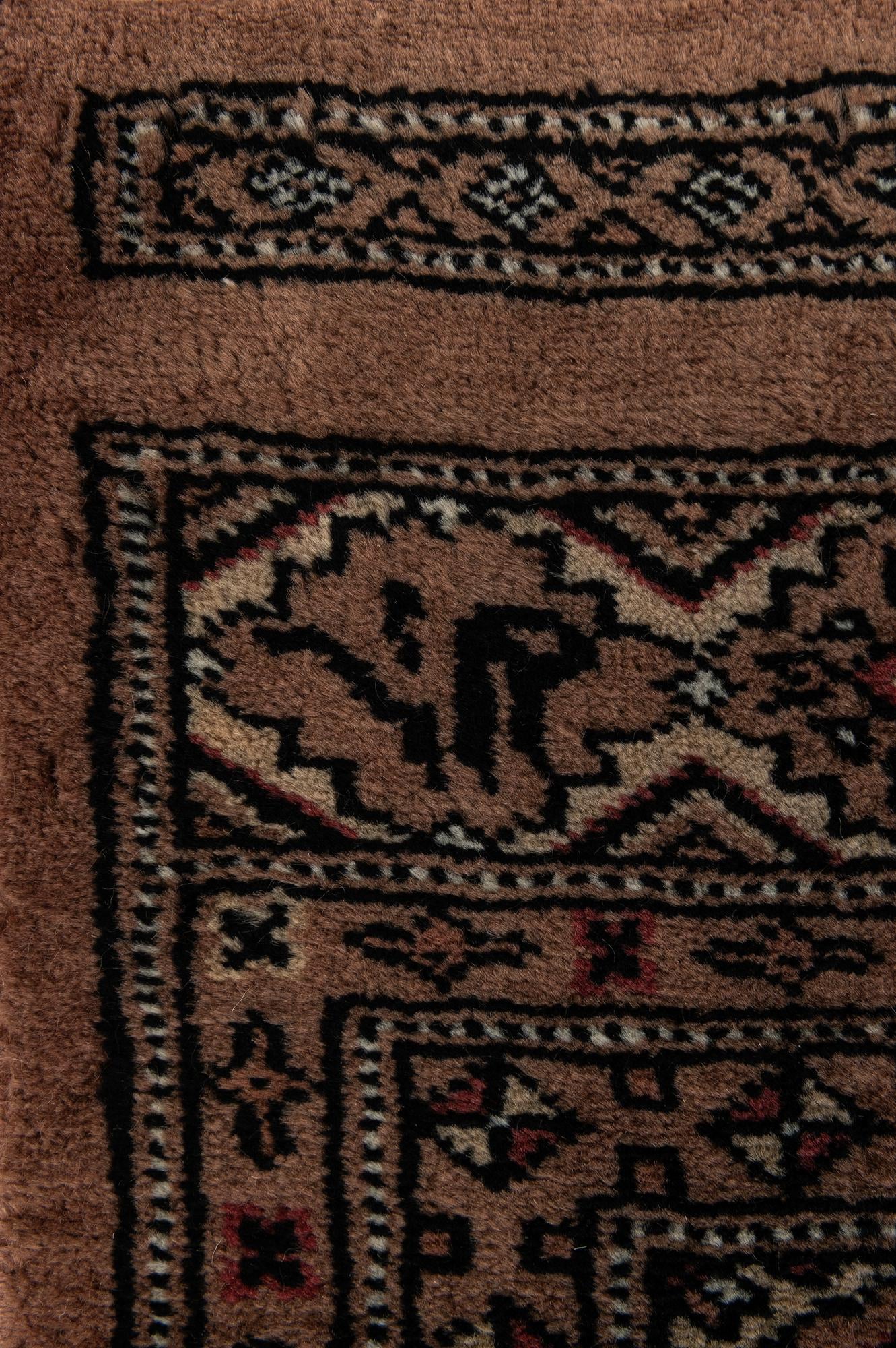 4' 3 x 5' 10 Hand Knotted Bokhara Oriental Wool Rug
