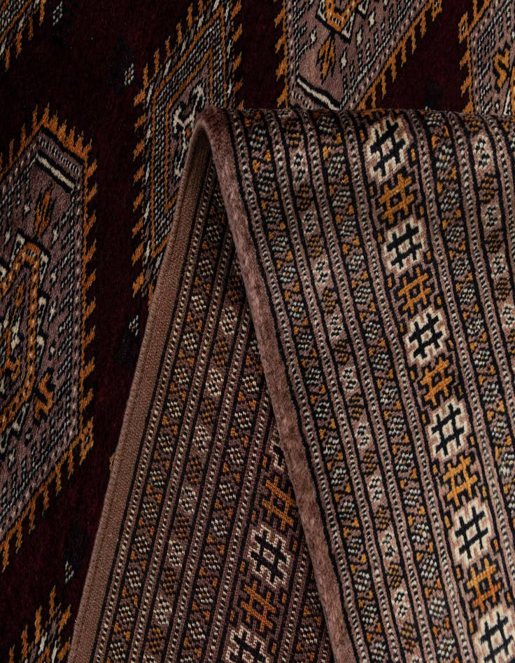 Detail image of 4' 3 x 6'  Hand Knotted Bokhara Oriental Wool Rug