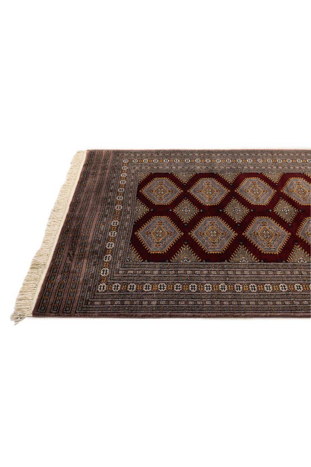 Detail image of 4' 3 x 6' Hand Knotted Bokhara Oriental Wool Rug