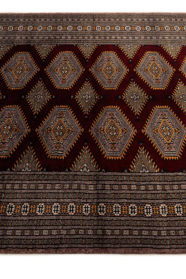 Detail image of 4' 3 x 6' Hand Knotted Bokhara Oriental Wool Rug