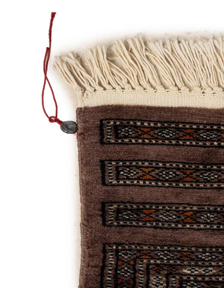 Detail image of 4' 3 x 6'  Hand Knotted Bokhara Oriental Wool Rug