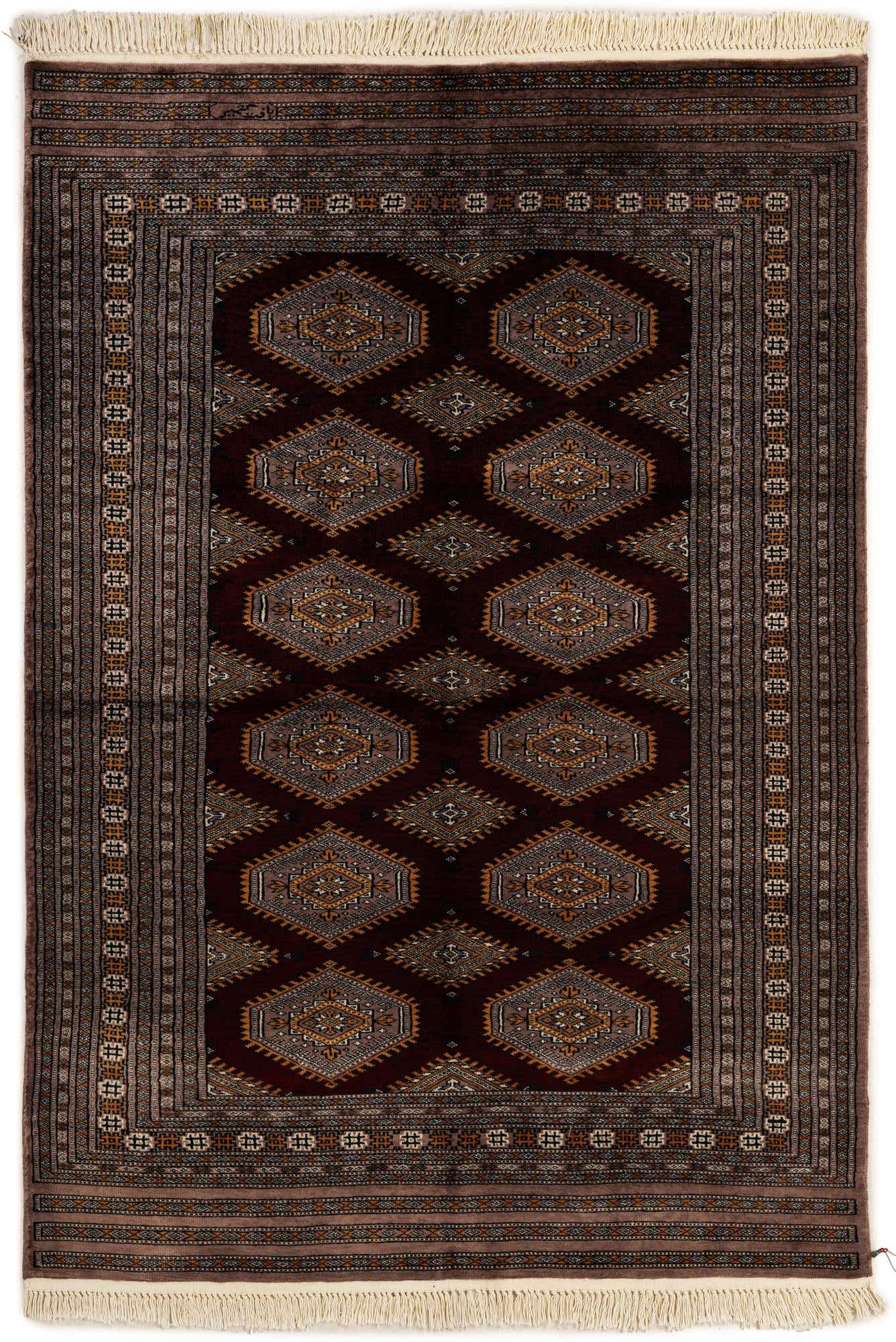 4' 3 x 6' Hand Knotted Bokhara Oriental Wool Rug