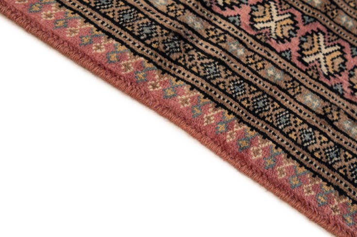 Detail image of 4' 2 x 6' 4 Hand Knotted Bokhara Oriental Wool Rug