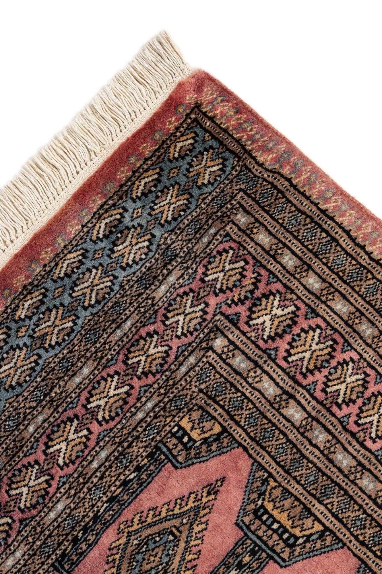 4' 2 x 6' 4 Hand Knotted Bokhara Oriental Wool Rug