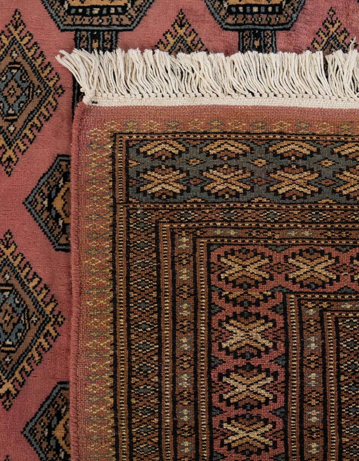 Detail image of 4' 2 x 6' 4  Hand Knotted Bokhara Oriental Wool Rug