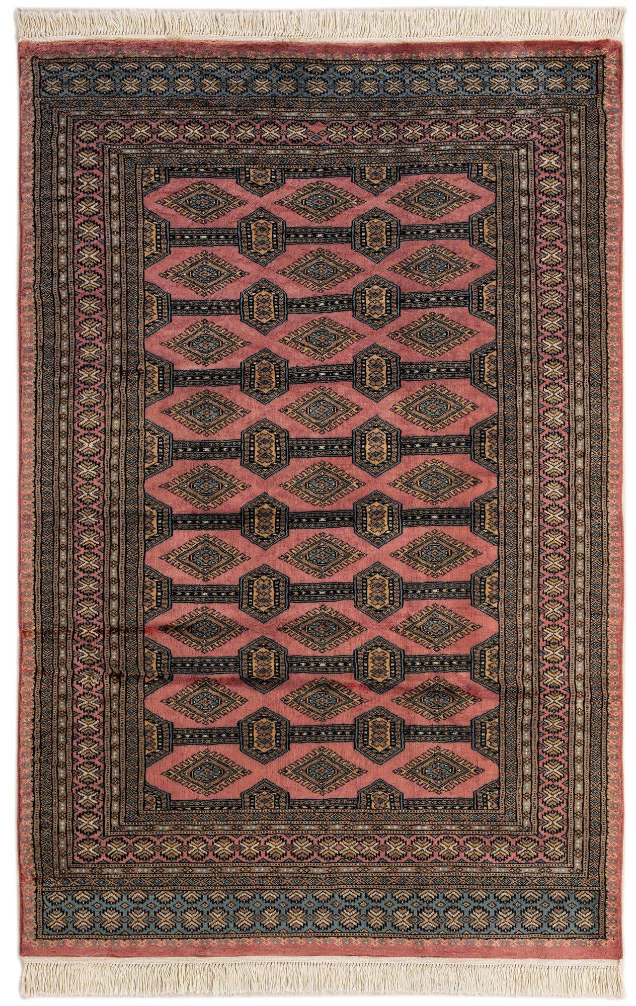 4' 2 x 6' 4 Hand Knotted Bokhara Oriental Wool Rug