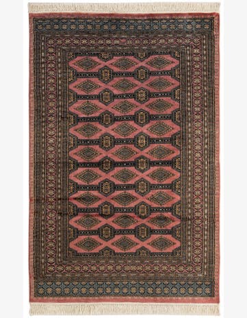 4' 2 x 6' 4 Hand Knotted Bokhara Oriental Wool Rug