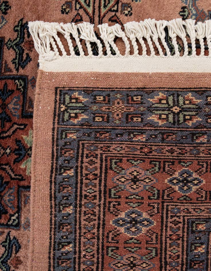 Detail image of 4' 3 x 6'  Hand Knotted Bokhara Oriental Wool Rug