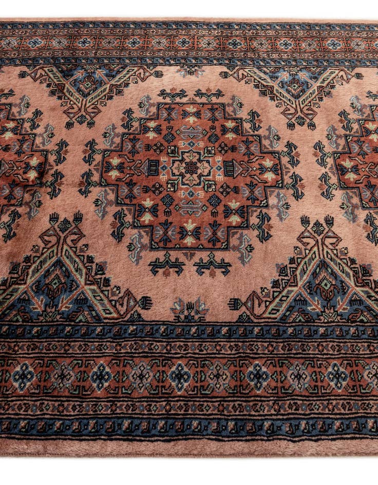 Detail image of 4' 3 x 6'  Hand Knotted Bokhara Oriental Wool Rug