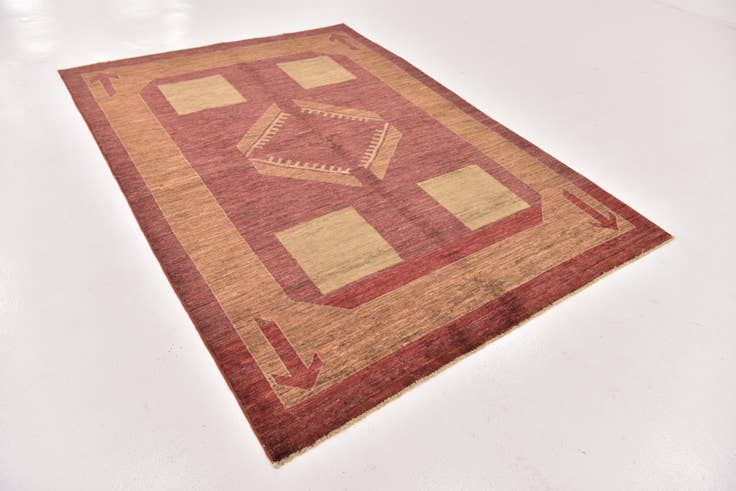Detailansicht von 170cm x 235cm Handgeknüpft Kashkuli Gabbeh Wolle Teppich