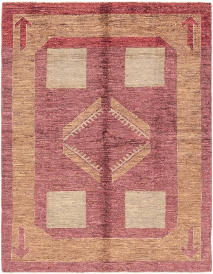 Detail image of 5' 6 x 7' 8 Hand Knotted Kashkuli Gabbeh Wool Rug