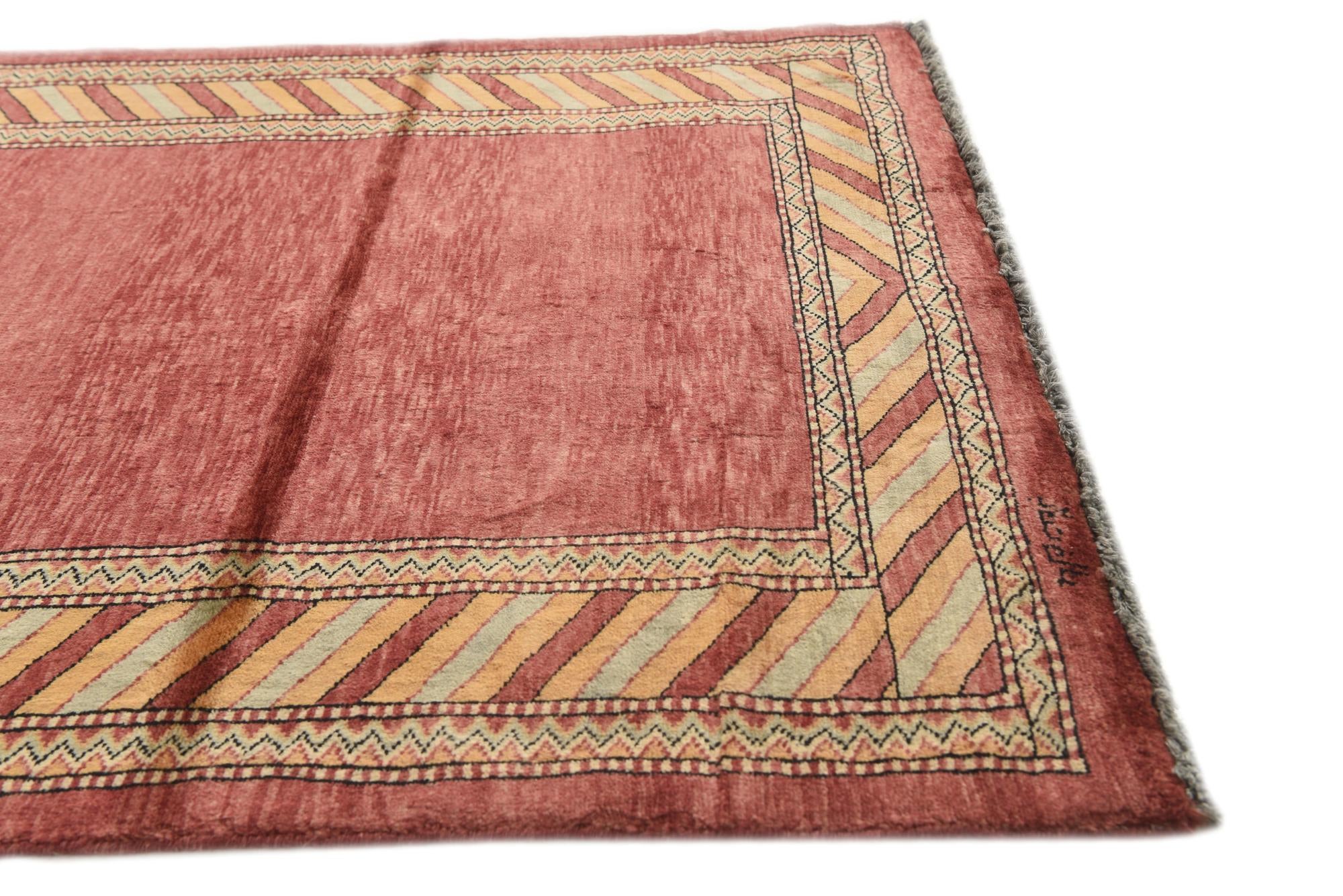 3' 2 x 5' 2 Hand Knotted Kashkuli Gabbeh Oriental Wool Rug