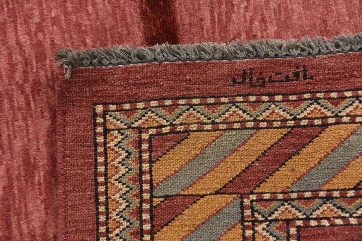 3' 2 x 5' 2 Hand Knotted Kashkuli Gabbeh Oriental Wool Rug