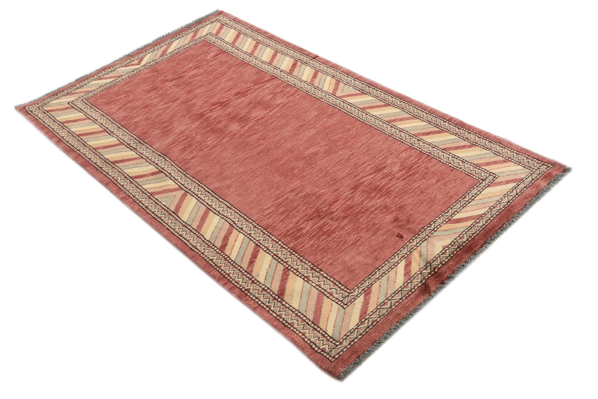 3' 2 x 5' 3 Hand Knotted Kashkuli Gabbeh Oriental Wool Rug